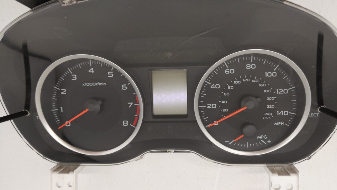 2014 Subaru Xv Crosstrek Instrument Cluster Speedometer Gauges P/N:850 12FJ530 85012FJ530 Fits OEM Used Auto Parts - Oemusedautoparts1.com