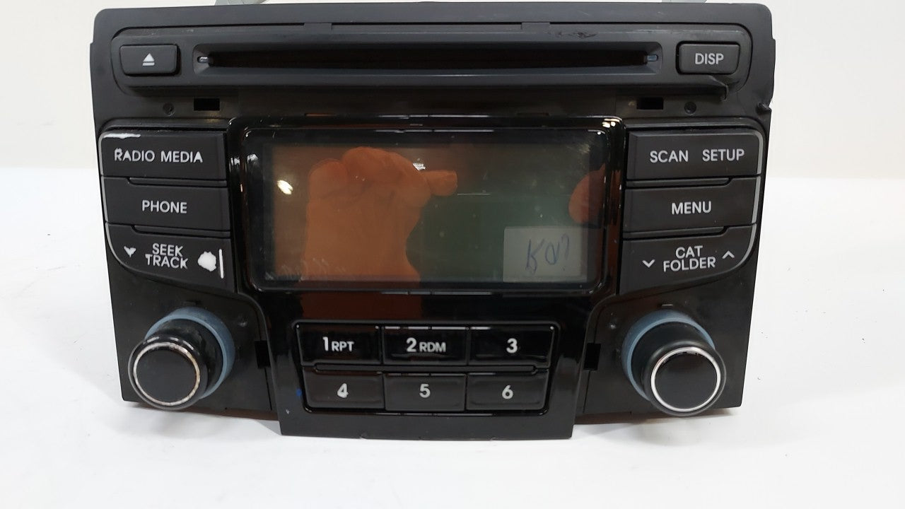 2012-2014 Hyundai Sonata Radio AM FM Cd Player Receiver Replacement P/N:96180-3Q700 Fits 2012 2013 2014 OEM Used Auto Parts - Oemusedautoparts1.com