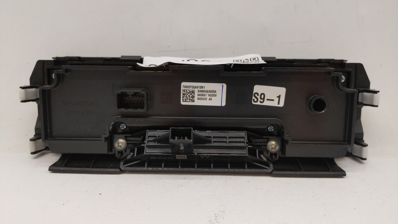 2016-2018 Honda Civic Climate Control Module Temperature AC/Heater Replacement P/N:79600TGGA610M1 79600-TBA-C410-M1 Fits OEM Used Auto Parts - Oemusedautoparts1.com