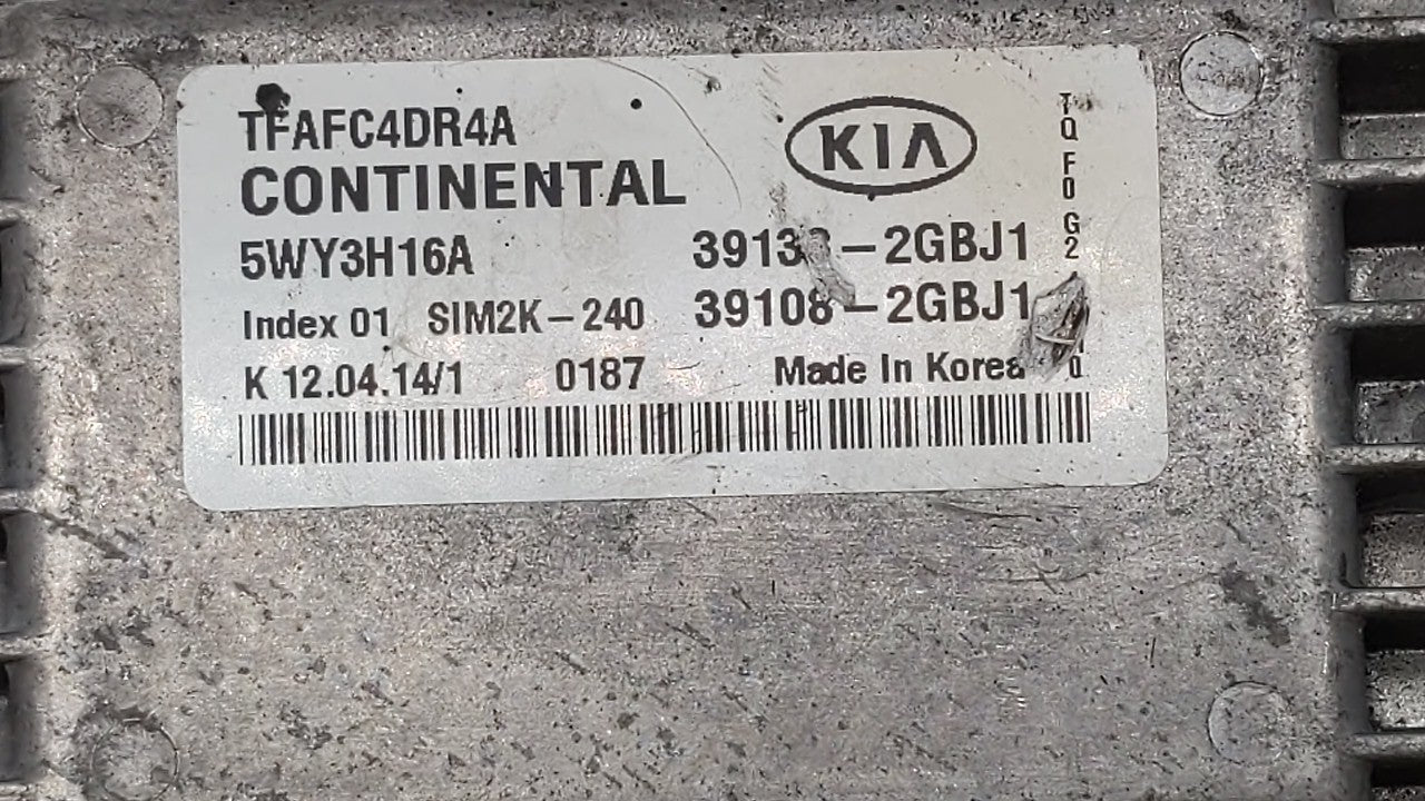 2015 Kia Optima PCM Engine Computer ECU ECM PCU OEM P/N:39108-2GBJ1 39138-2GBJ1 Fits OEM Used Auto Parts - Oemusedautoparts1.com