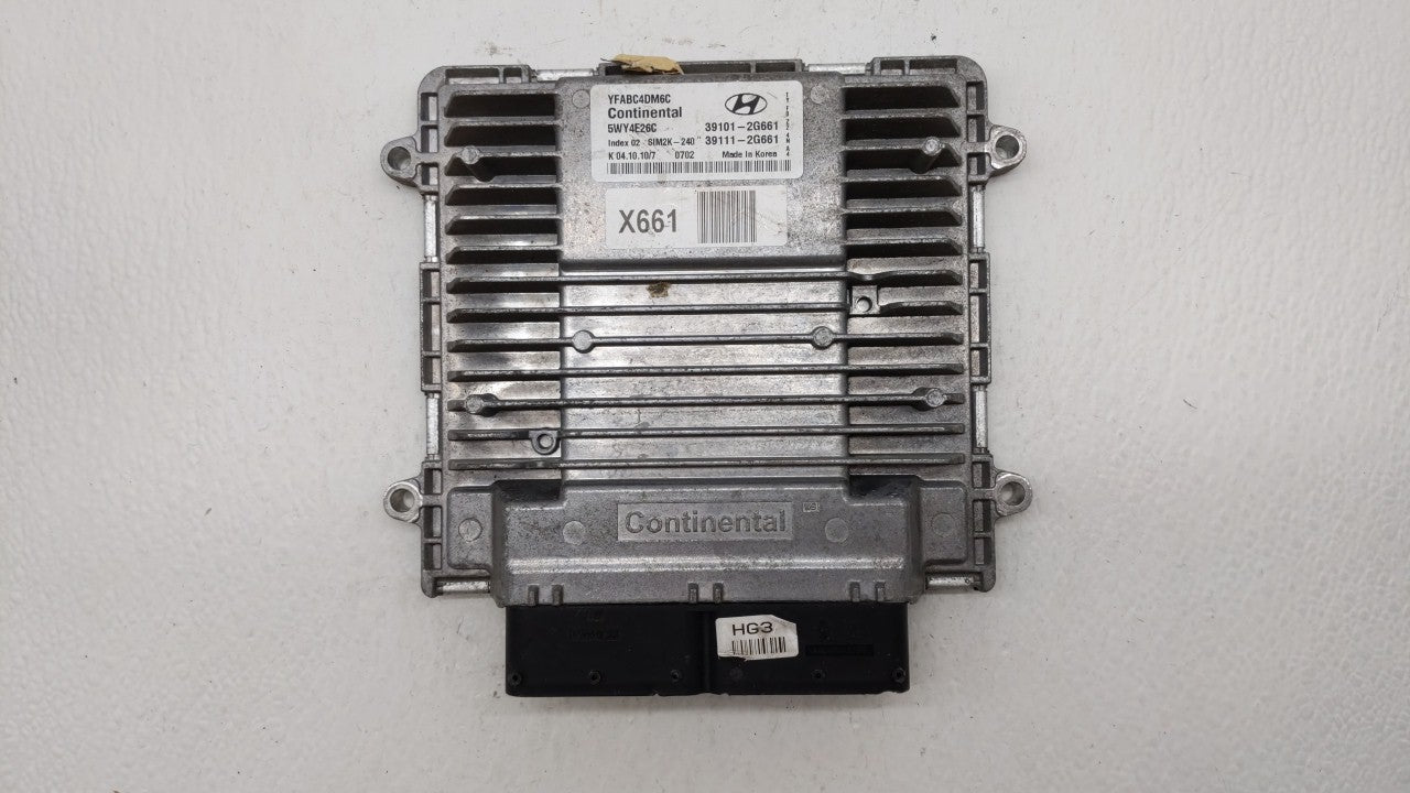 2011-2014 Hyundai Sonata PCM Engine Computer ECU ECM PCU OEM P/N:39101-2G673 39101-2G671 Fits 2011 2012 2013 2014 OEM Used Auto Parts - Oemusedautoparts1.com