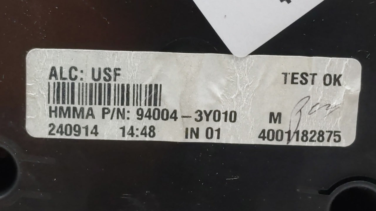 2014-2016 Hyundai Elantra Instrument Cluster Speedometer Gauges P/N:94004-3Y010 Fits 2014 2015 2016 OEM Used Auto Parts - Oemusedautoparts1.com