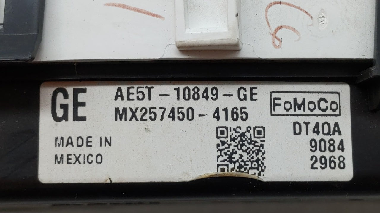 2010 Ford Fusion Instrument Cluster Speedometer Gauges P/N:AE5T-10849-GE Fits OEM Used Auto Parts - Oemusedautoparts1.com