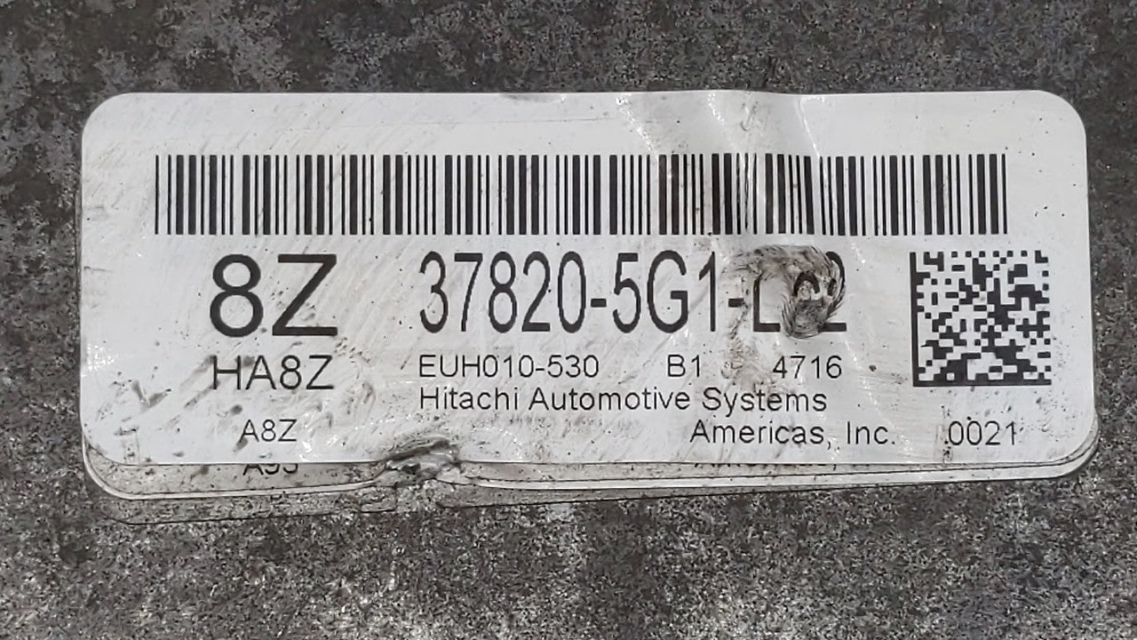 2013 Honda Accord PCM Engine Computer ECU ECM PCU OEM P/N:37820-5G1-L55 37820-5A3-L67 Fits OEM Used Auto Parts - Oemusedautoparts1.com