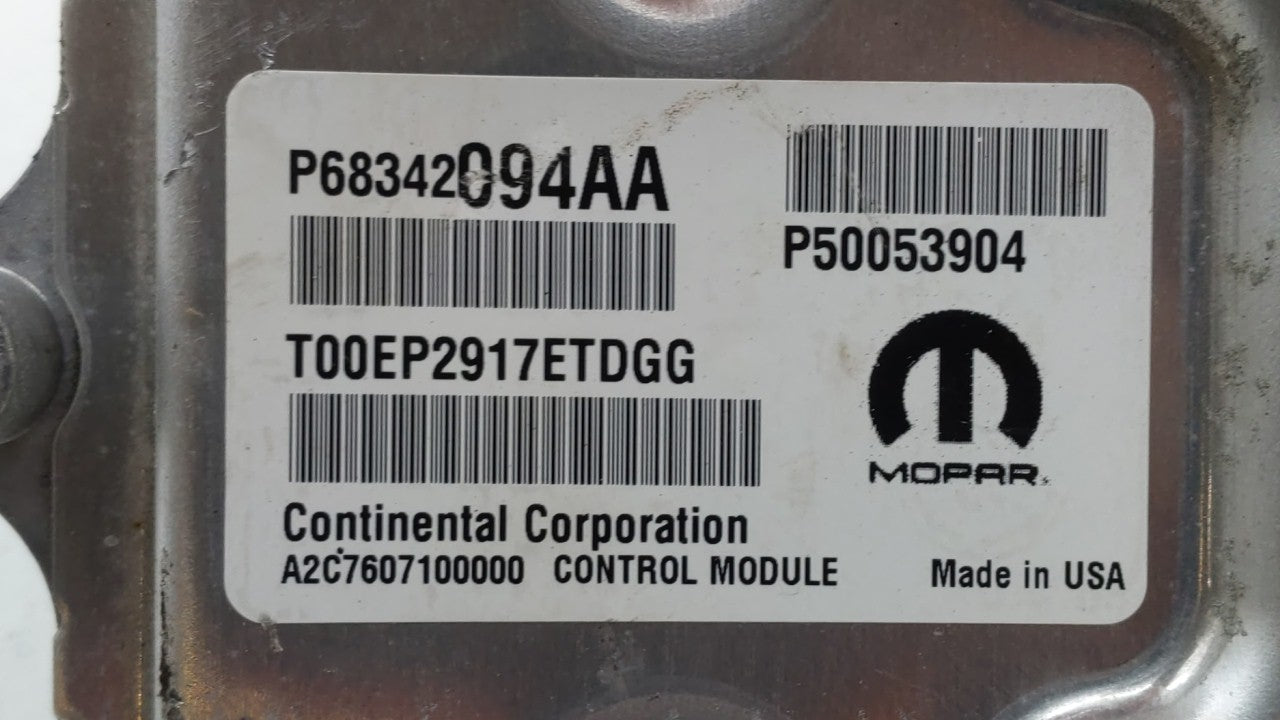 2018 Jeep Renegade PCM Engine Computer ECU ECM PCU OEM P/N:P68342094AA Fits OEM Used Auto Parts - Oemusedautoparts1.com