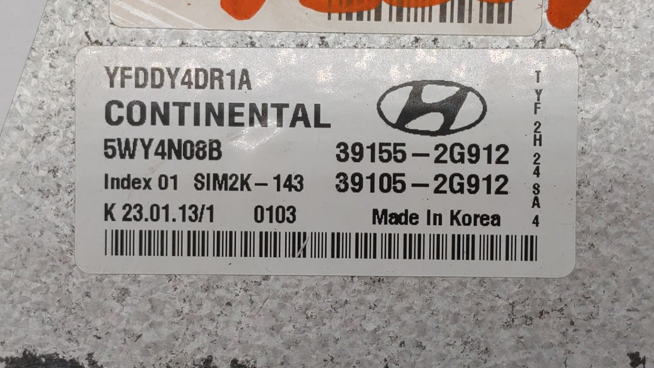 2011-2015 Hyundai Sonata PCM Engine Computer ECU ECM PCU OEM P/N:39155-2G916 39105-2G916 Fits 2011 2012 2013 2014 2015 OEM Used Auto Parts - Oemusedautoparts1.com