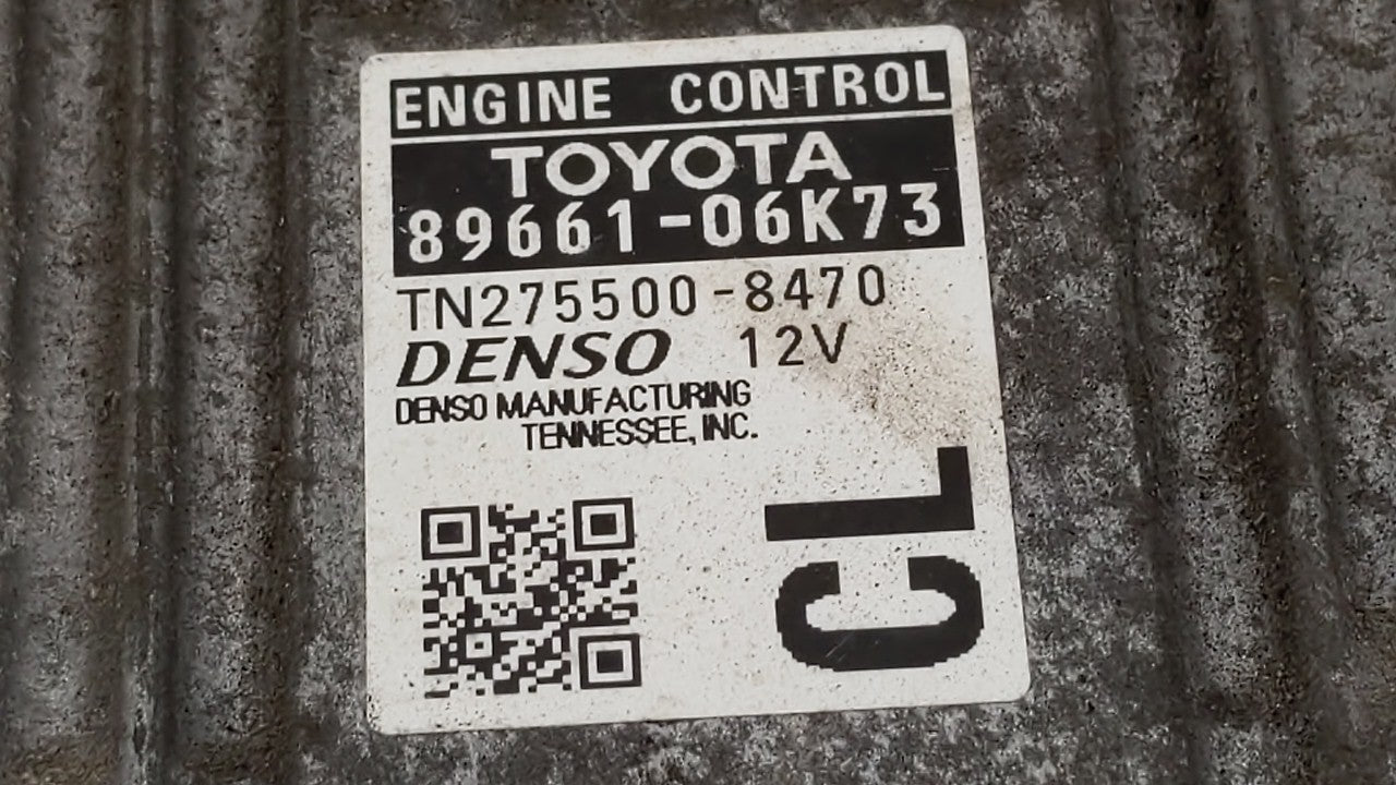 2012-2014 Toyota Camry PCM Engine Computer ECU ECM PCU OEM P/N:89661-06K70 89661-06K73 Fits 2012 2013 2014 OEM Used Auto Parts - Oemusedautoparts1.com