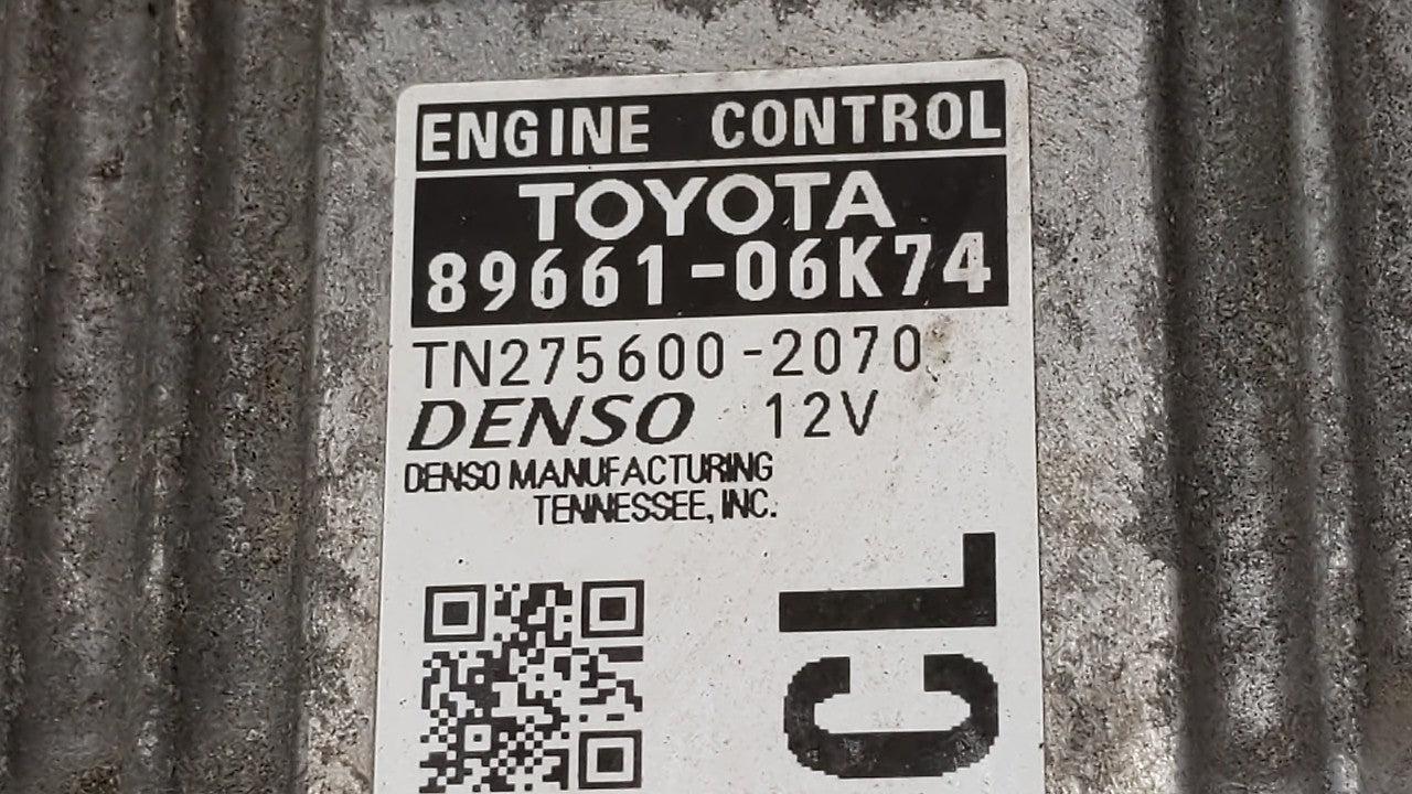 2012-2014 Toyota Camry PCM Engine Computer ECU ECM PCU OEM P/N:89661-06K70 89661-06K73 Fits 2012 2013 2014 OEM Used Auto Parts - Oemusedautoparts1.com
