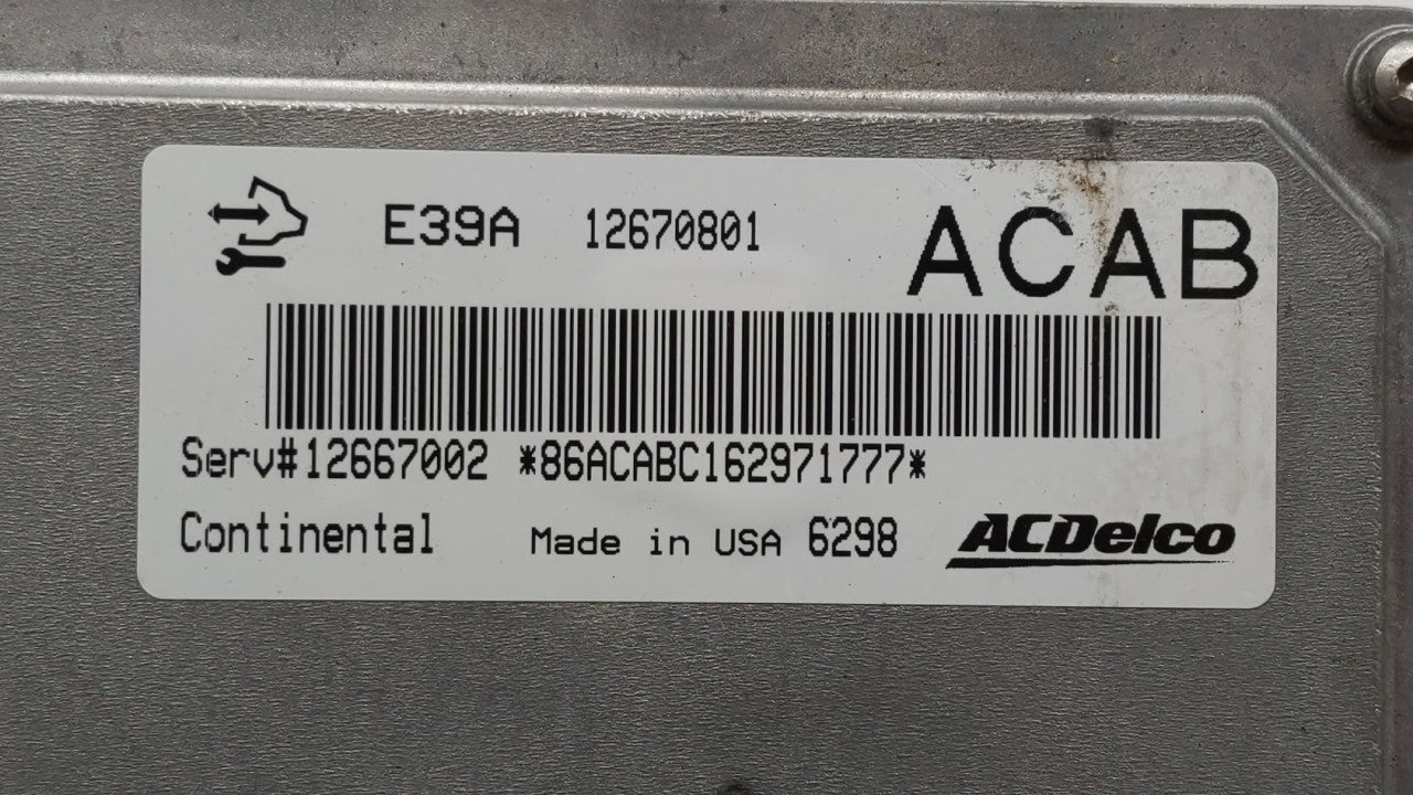2017 Gmc Acadia PCM Engine Computer ECU ECM PCU OEM P/N:12666068 12667002 Fits 2018 2019 OEM Used Auto Parts - Oemusedautoparts1.com
