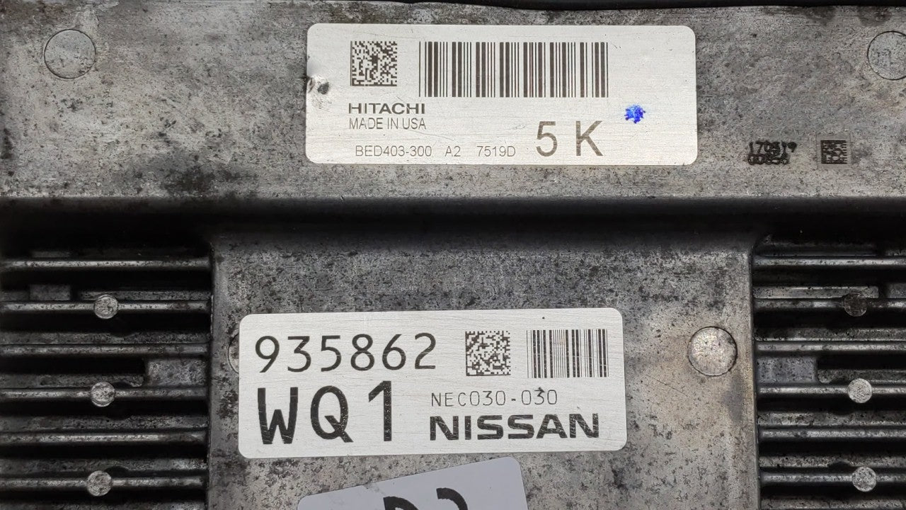 2017 Nissan Pathfinder PCM Engine Computer ECU ECM PCU OEM P/N:BED403-300 A1 NEC028-065 Fits OEM Used Auto Parts - Oemusedautoparts1.com