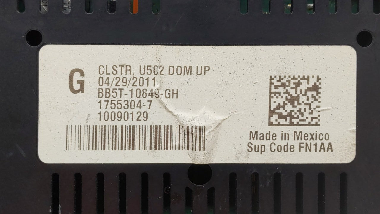 2011 Ford Explorer Instrument Cluster Speedometer Gauges P/N:BB5T-10849-GH 1755304-7 Fits OEM Used Auto Parts - Oemusedautoparts1.com