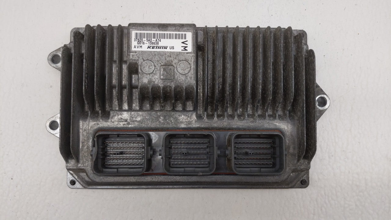 2015 Honda Accord PCM Engine Computer ECU ECM PCU OEM P/N:37820-5A0-A74 37820-5A0-A73 Fits OEM Used Auto Parts - Oemusedautoparts1.com