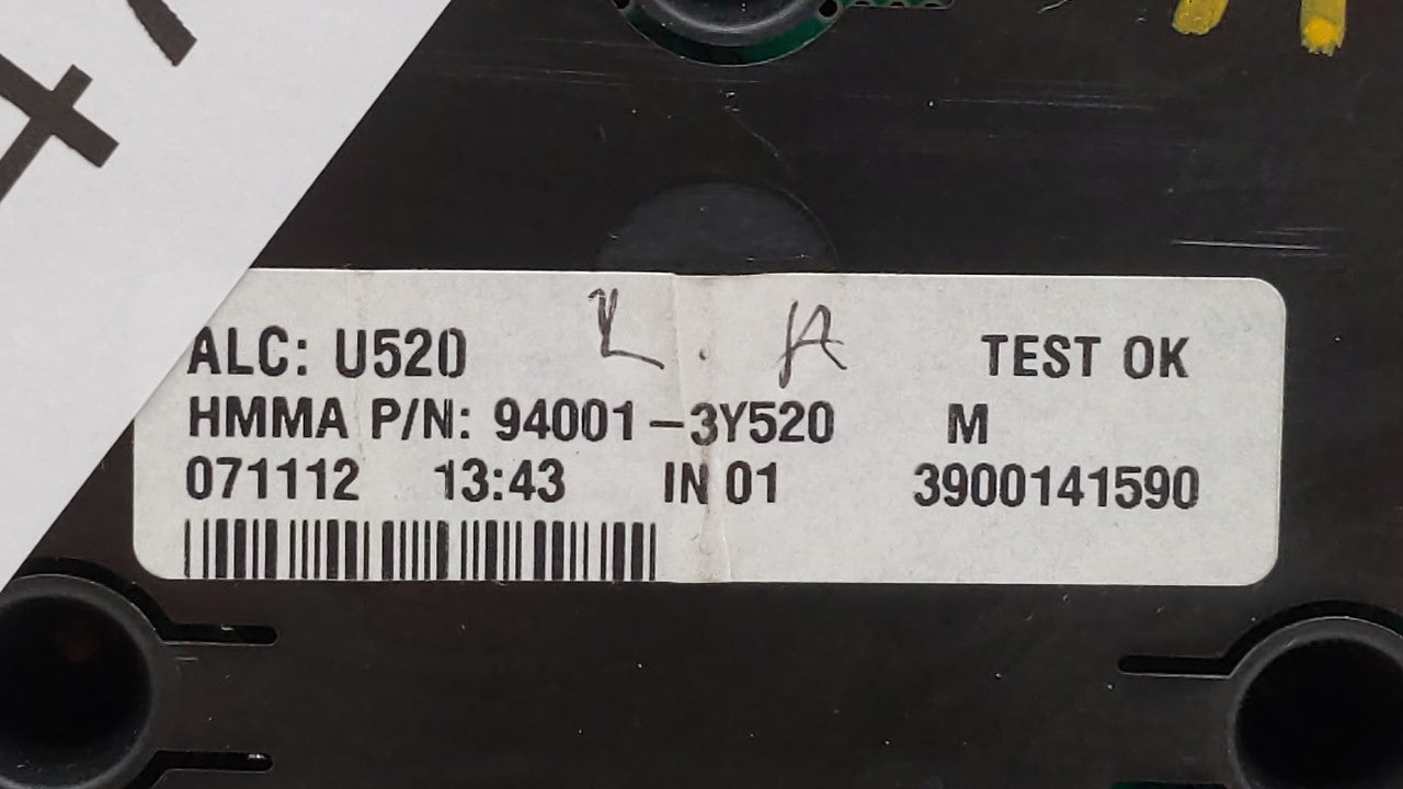 2013 Hyundai Elantra Instrument Cluster Speedometer Gauges P/N:94001-3Y520 Fits OEM Used Auto Parts - Oemusedautoparts1.com