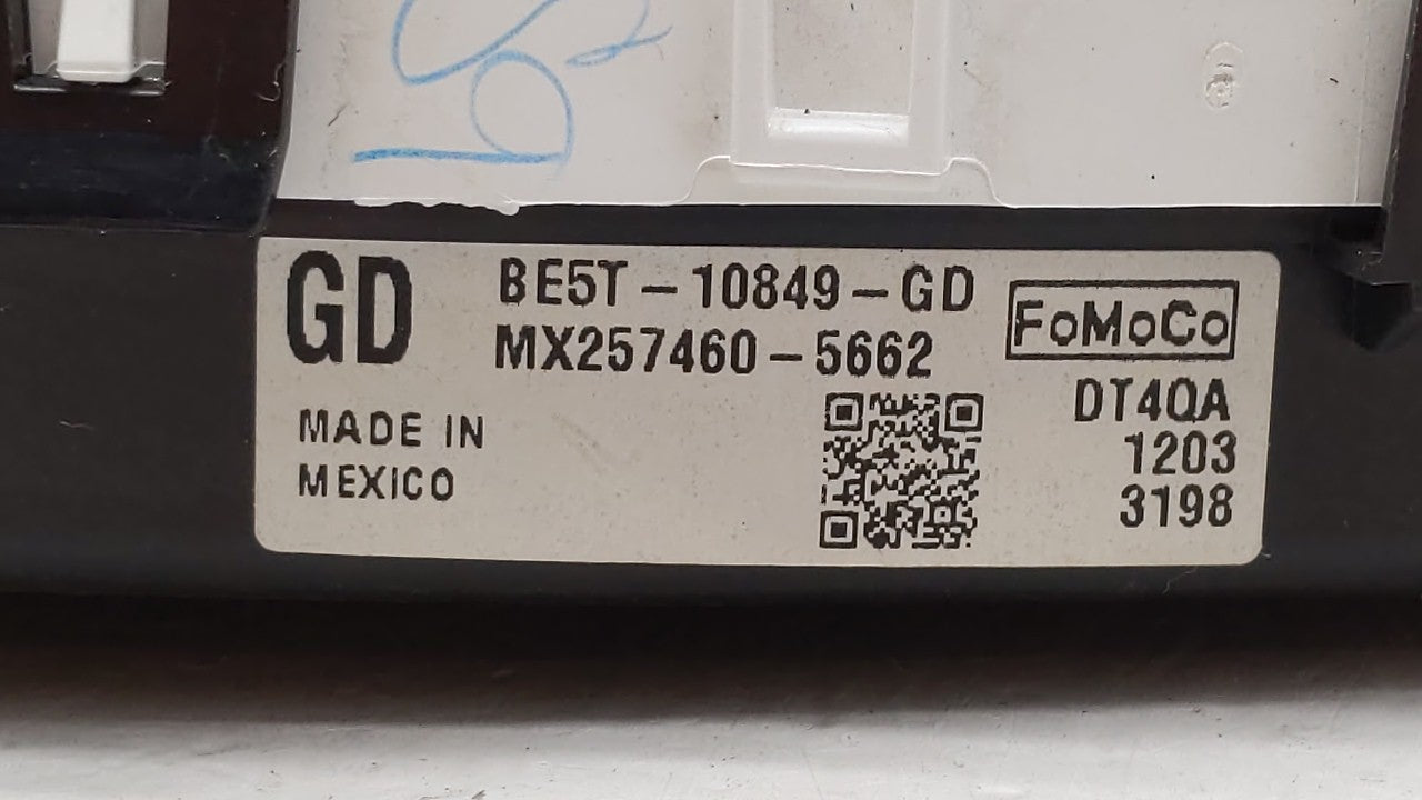 2011-2012 Ford Fusion Instrument Cluster Speedometer Gauges P/N:BE5T-10849-GD Fits 2011 2012 OEM Used Auto Parts - Oemusedautoparts1.com