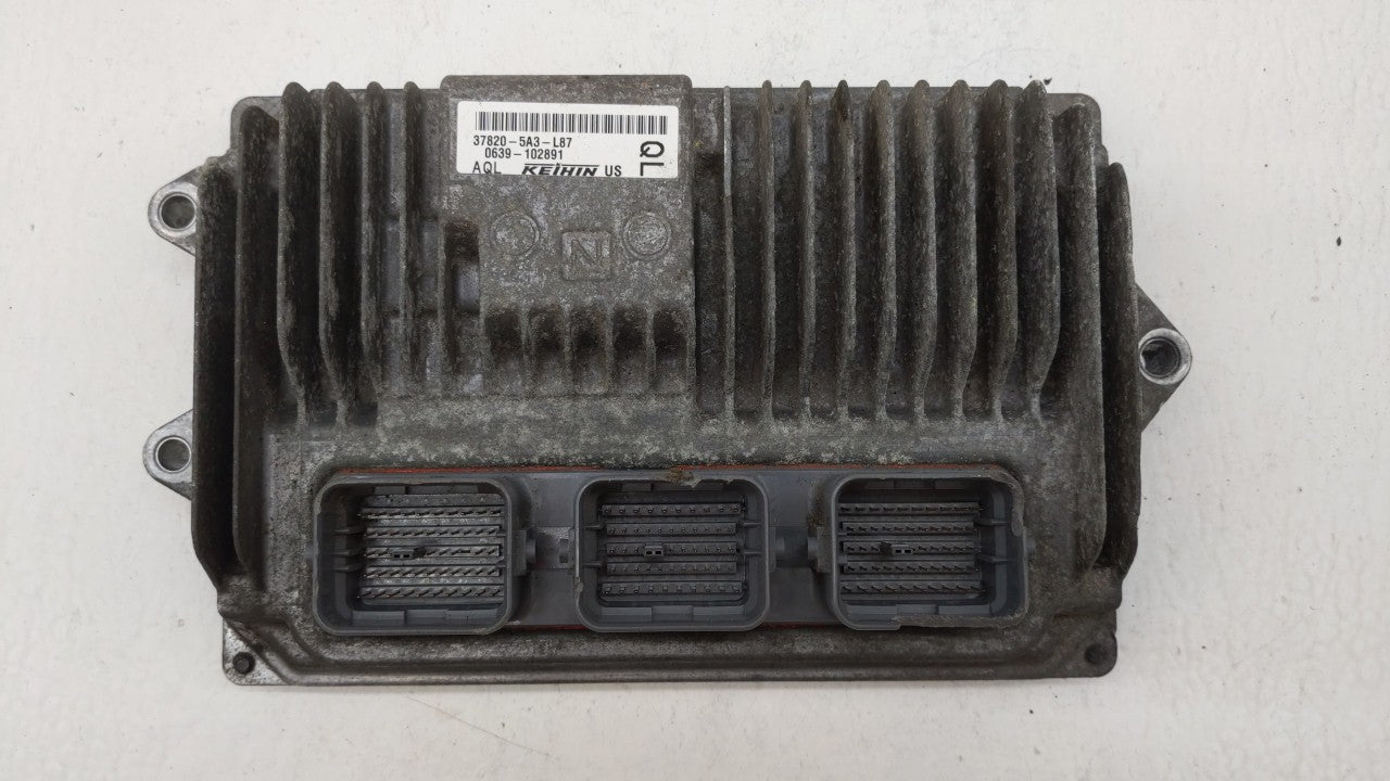 2013 Honda Accord PCM Engine Computer ECU ECM PCU OEM P/N:37820-5A3-L87 Fits OEM Used Auto Parts - Oemusedautoparts1.com