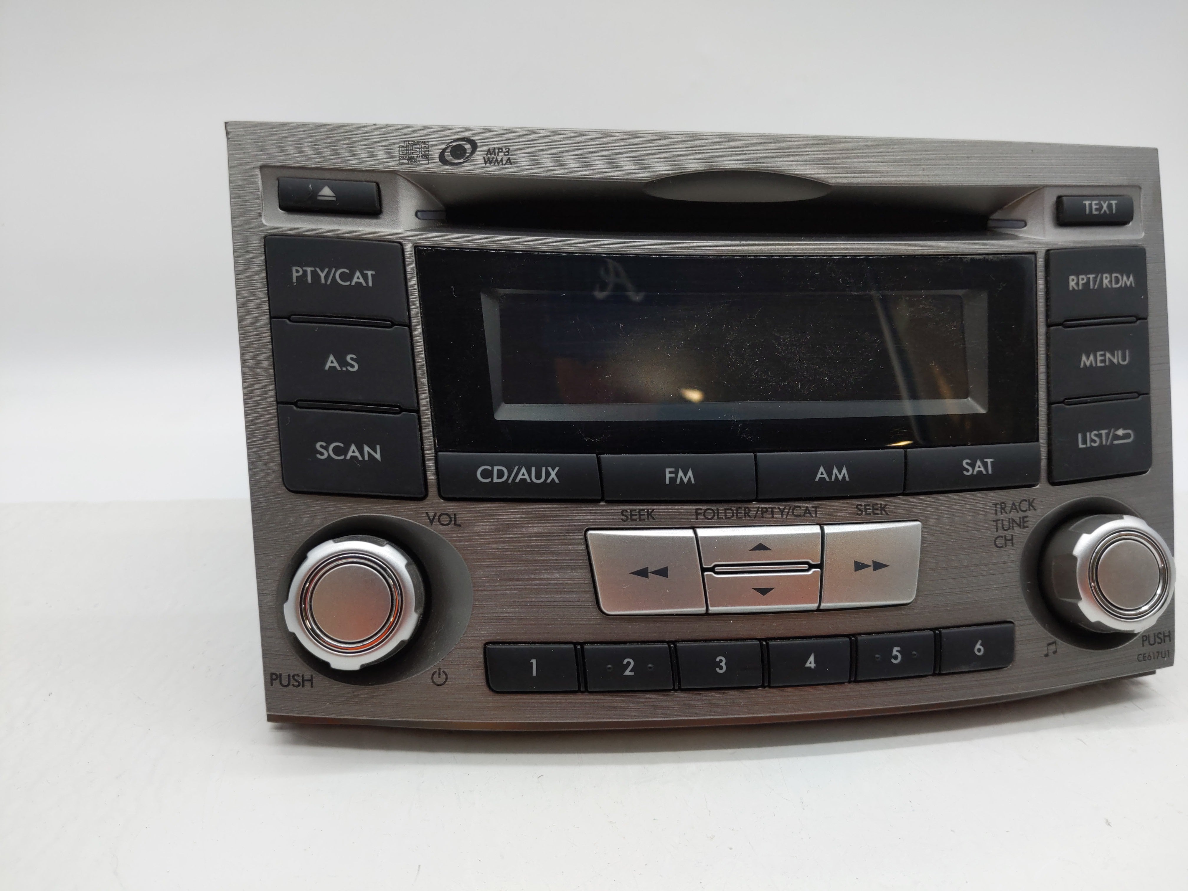 2012-2014 Subaru Legacy Radio AM FM Cd Player Receiver Replacement P/N:86201AJ65A 86201AJ61A Fits 2012 2013 2014 OEM Used Auto Parts - Oemusedautoparts1.com