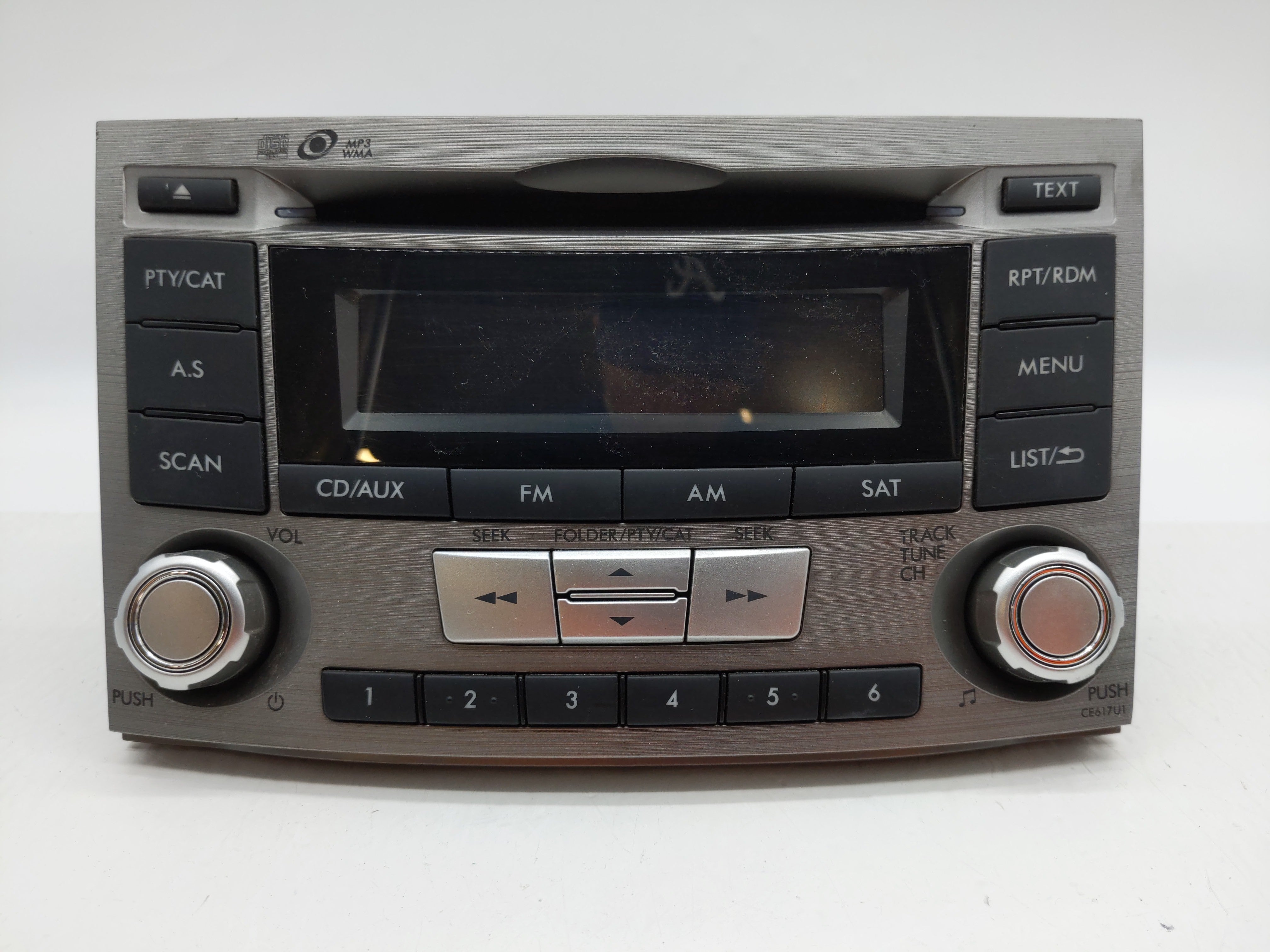 2012-2014 Subaru Legacy Radio AM FM Cd Player Receiver Replacement P/N:86201AJ65A 86201AJ61A Fits 2012 2013 2014 OEM Used Auto Parts - Oemusedautoparts1.com