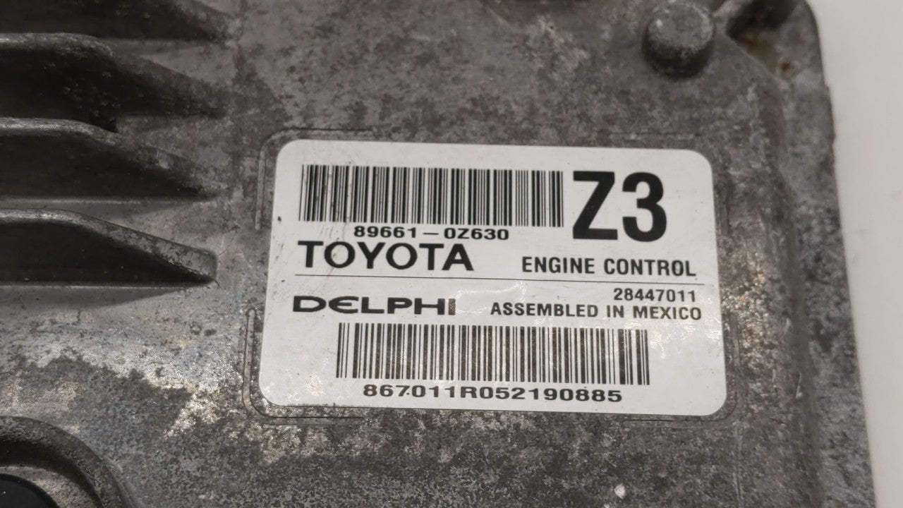 2015 Toyota Corolla PCM Engine Computer ECU ECM PCU OEM P/N:89661-0Z630 89661-0Z631 Fits OEM Used Auto Parts - Oemusedautoparts1.com