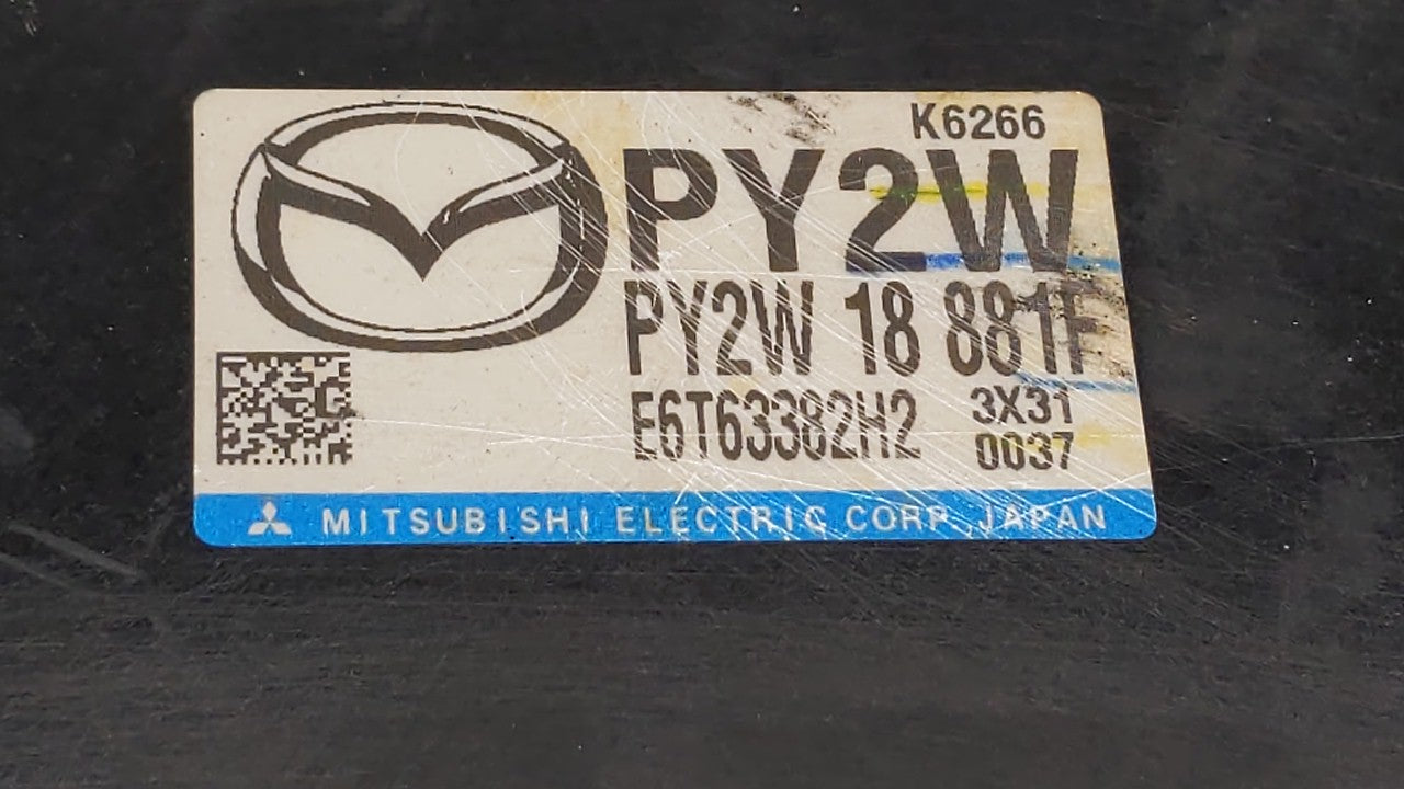 2014 Mazda Cx-5 PCM Engine Computer ECU ECM PCU OEM P/N:PY2W 18 881F PY2W 18 881G Fits OEM Used Auto Parts - Oemusedautoparts1.com
