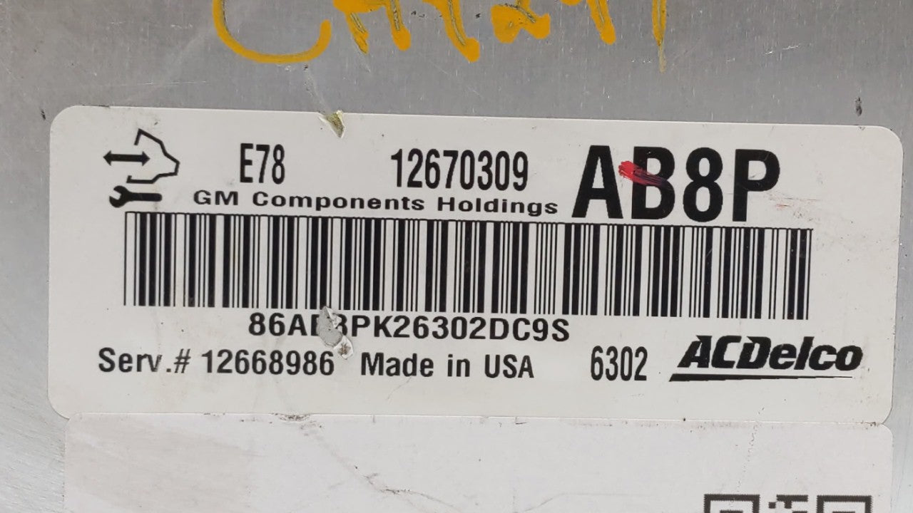 2017-2018 Chevrolet Sonic PCM Engine Computer ECU ECM PCU OEM P/N:12685776 12668986 Fits 2017 2018 2019 OEM Used Auto Parts - Oemusedautoparts1.com