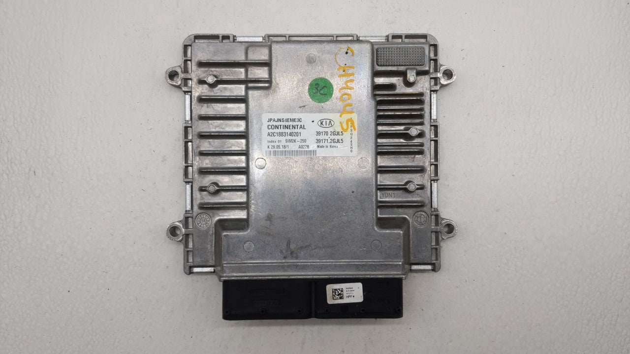 2019 Kia Optima PCM Engine Computer ECU ECM PCU OEM P/N:39171-2GJL5 39199-2G028 Fits OEM Used Auto Parts - Oemusedautoparts1.com