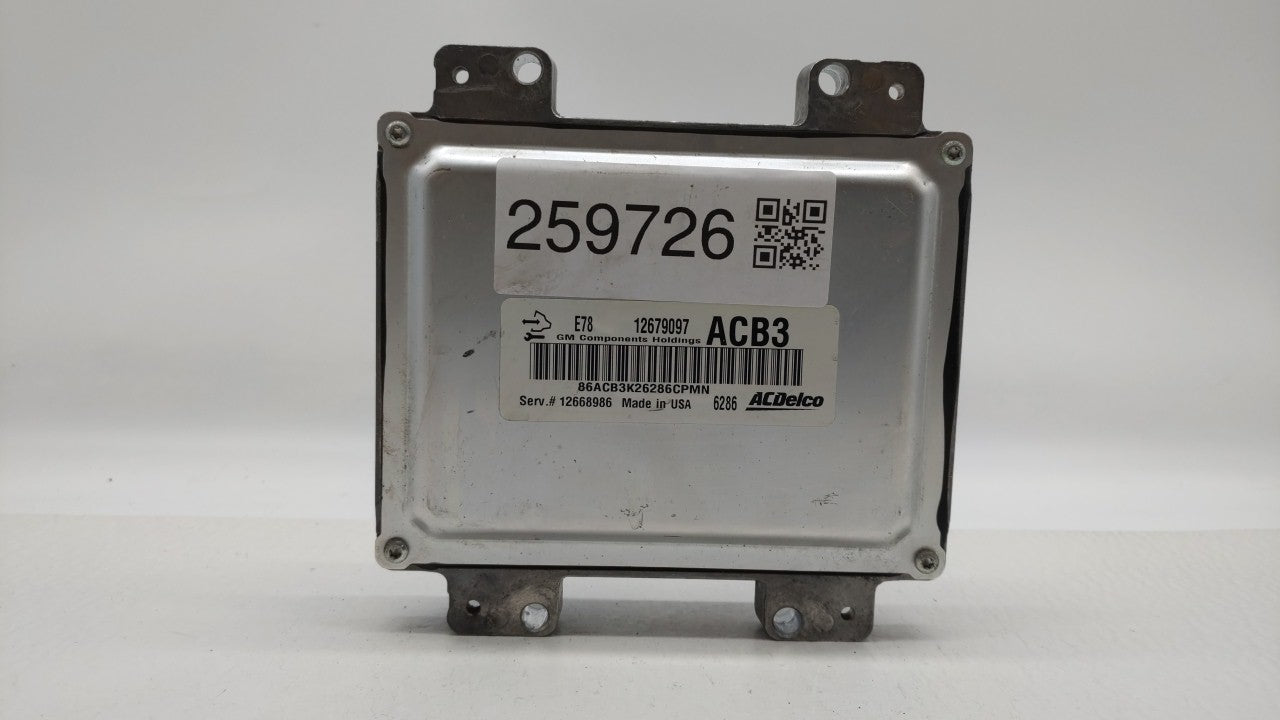 2017-2018 Chevrolet Trax PCM Engine Computer ECU ECM PCU OEM P/N:12685776 12668986 Fits 2017 2018 2019 OEM Used Auto Parts - Oemusedautoparts1.com