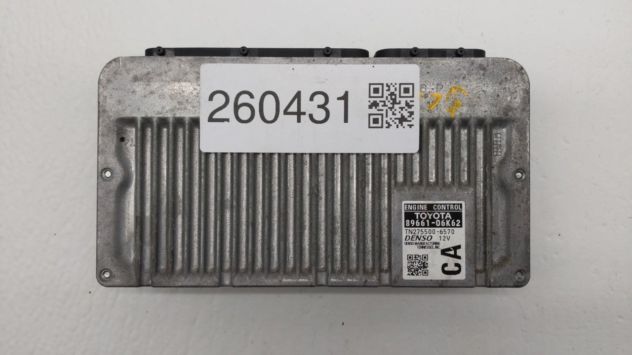 2012-2014 Toyota Camry PCM Engine Computer ECU ECM PCU OEM P/N:89661-06K63 89661-06K84 Fits 2012 2013 2014 OEM Used Auto Parts - Oemusedautoparts1.com