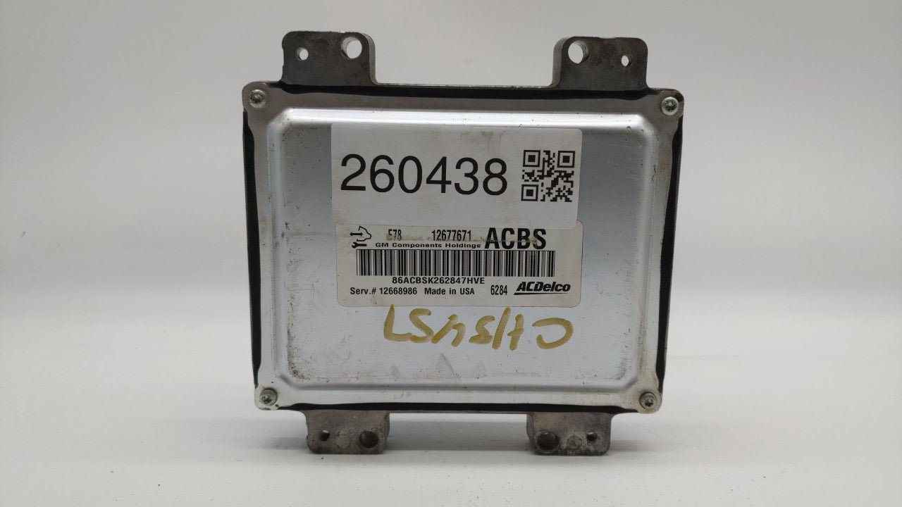 2017-2018 Chevrolet Sonic PCM Engine Computer ECU ECM PCU OEM P/N:12685776 12668986 Fits 2017 2018 2019 OEM Used Auto Parts - Oemusedautoparts1.com