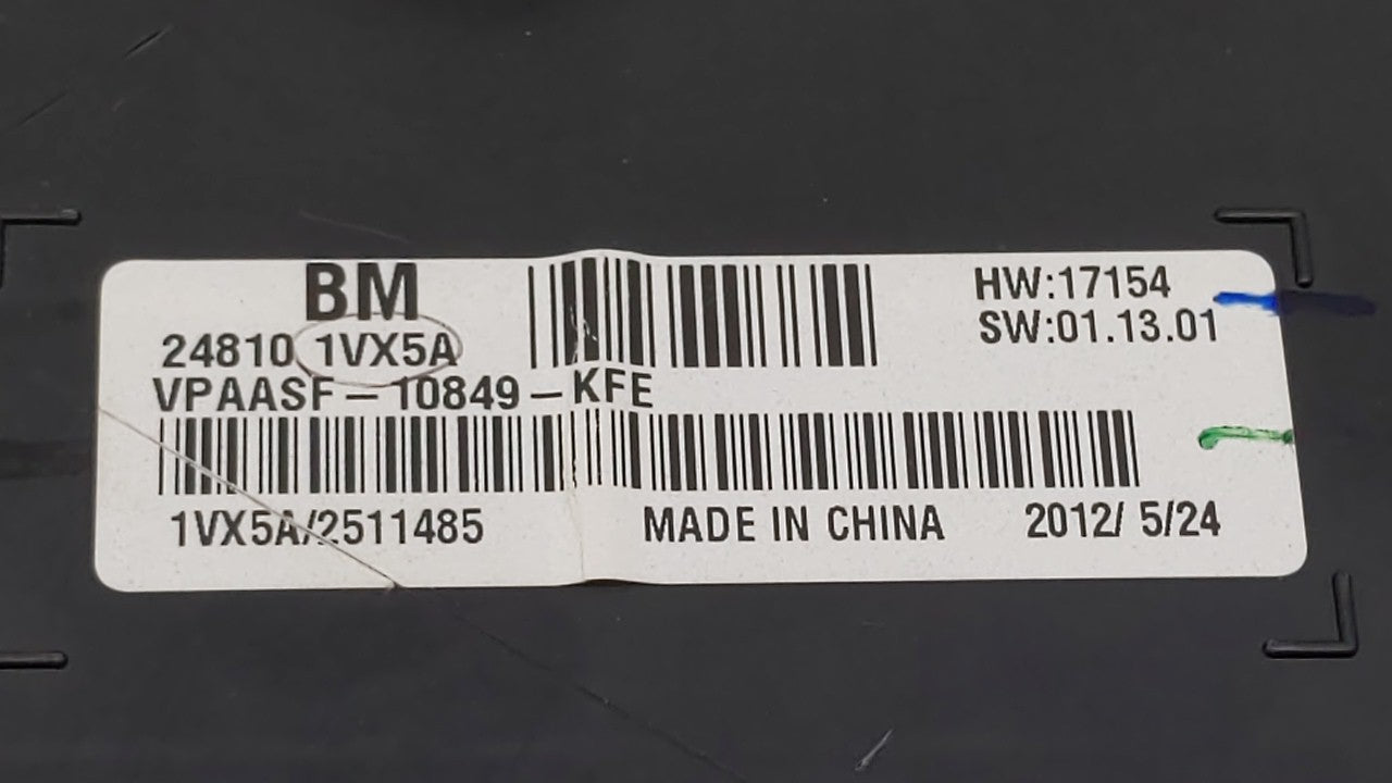 2012-2015 Nissan Rogue Instrument Cluster Speedometer Gauges P/N:24810 1VX0A 24810 1VX5C Fits 2012 2013 2014 2015 OEM Used Auto Parts - Oemusedautoparts1.com