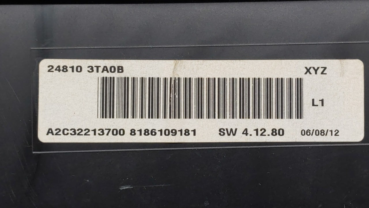 2013 Nissan Altima Instrument Cluster Speedometer Gauges P/N:24810 3TA0D 24810 3TA0C Fits OEM Used Auto Parts - Oemusedautoparts1.com