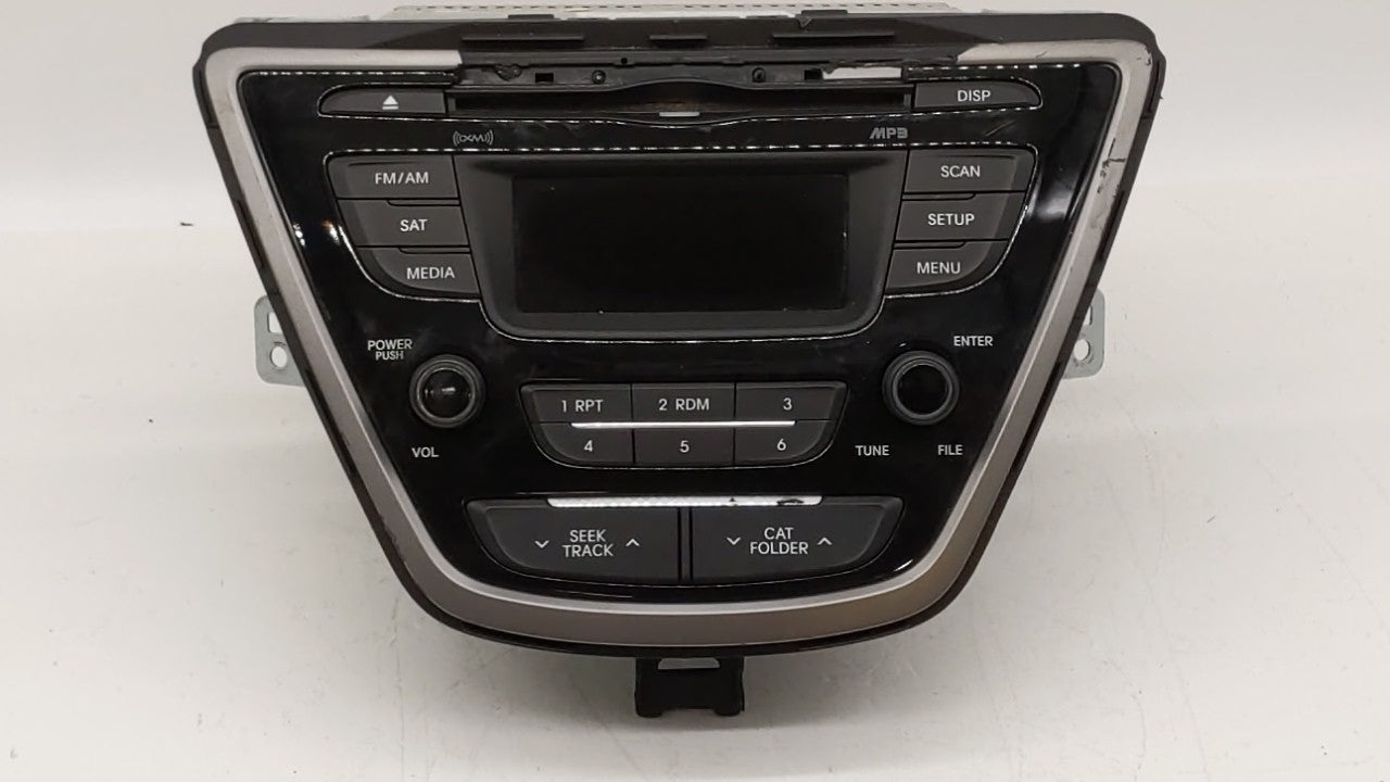 2014-2016 Hyundai Elantra Radio AM FM Cd Player Receiver Replacement P/N:961703X156GU 96170-3X156GU Fits 2014 2015 2016 OEM Used Auto Parts - Oemusedautoparts1.com