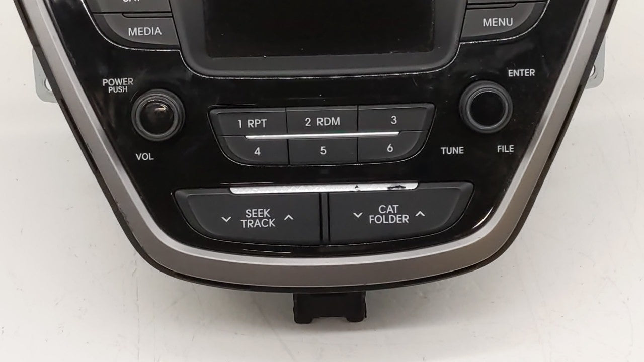 2014-2016 Hyundai Elantra Radio AM FM Cd Player Receiver Replacement P/N:961703X156GU 96170-3X156GU Fits 2014 2015 2016 OEM Used Auto Parts - Oemusedautoparts1.com