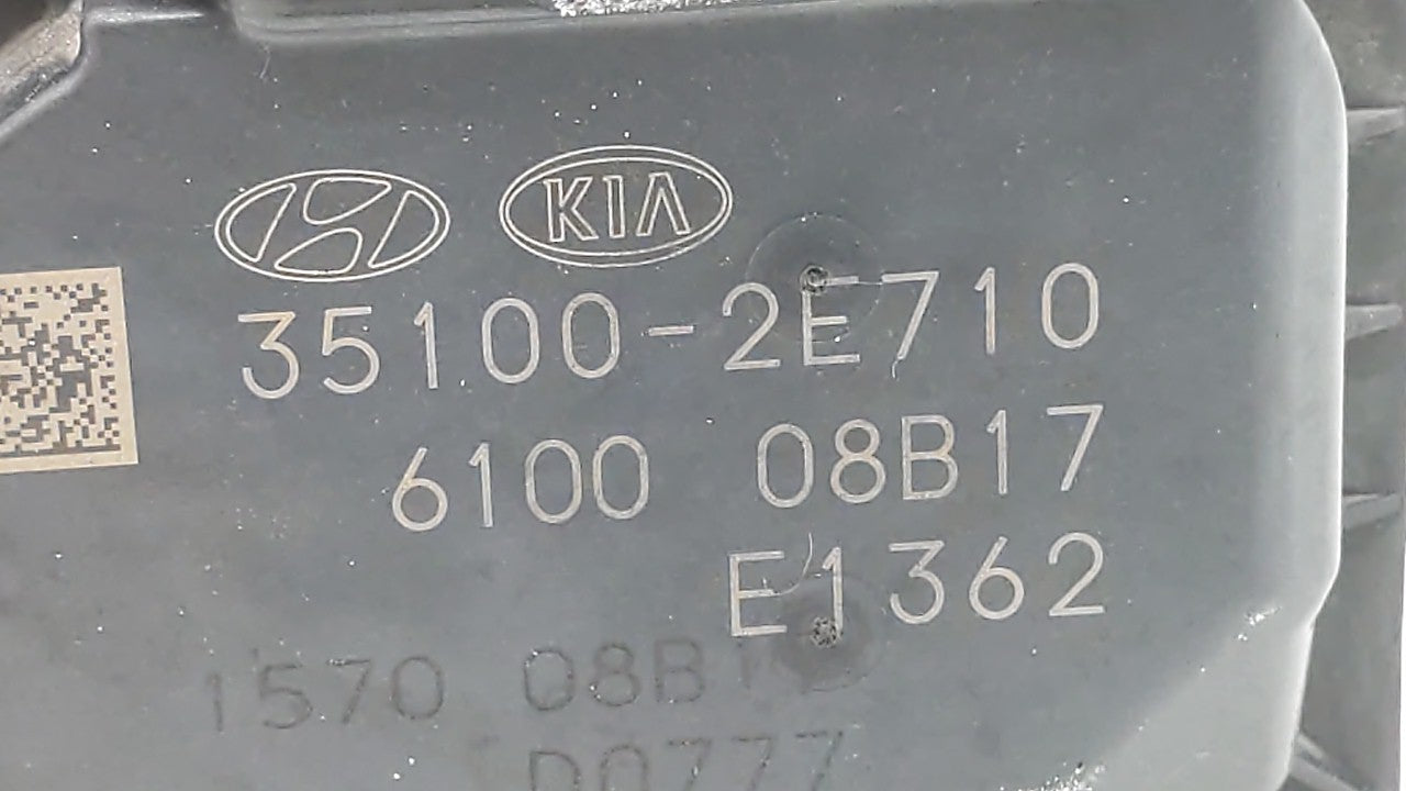2019 Kia Forte Throttle Body P/N:35100-2E710 Fits OEM Used Auto Parts - Oemusedautoparts1.com