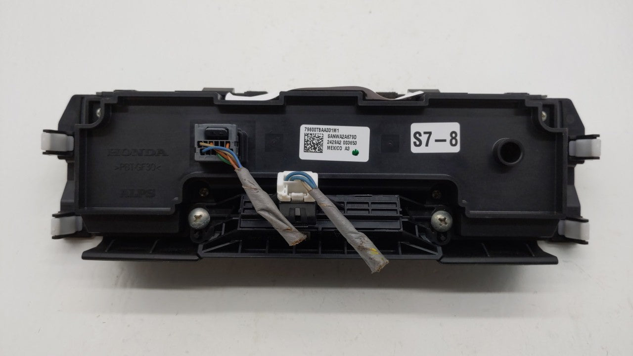 2016-2019 Honda Civic Climate Control Module Temperature AC/Heater Replacement P/N:79600TBAA320M1 79600TGGA610M1 Fits OEM Used Auto Parts - Oemusedautoparts1.com