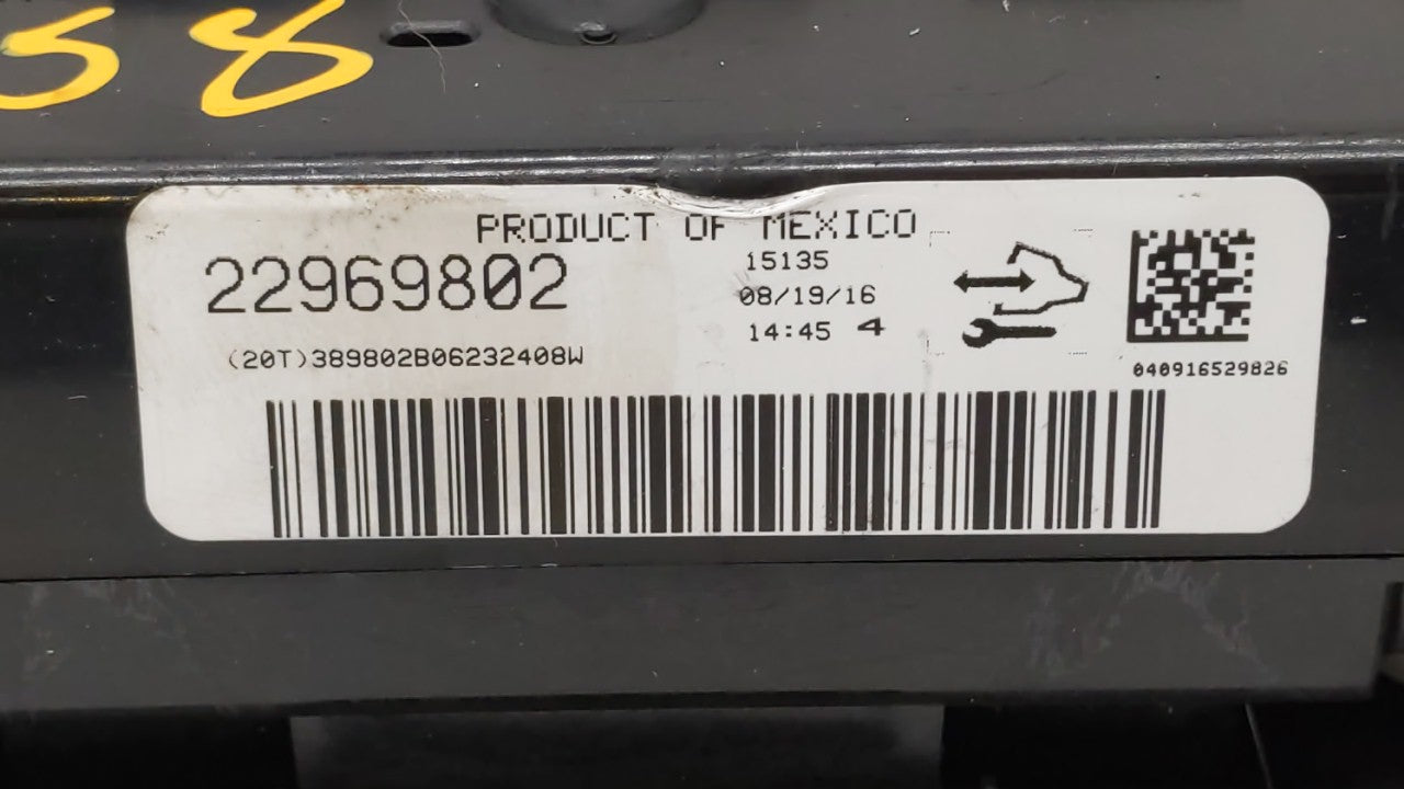 2013-2017 Chevrolet Traverse Climate Control Module Temperature AC/Heater Replacement P/N:22969802 Fits 2013 2014 2015 2016 2017 OEM Used Auto Parts - Oemusedautoparts1.com