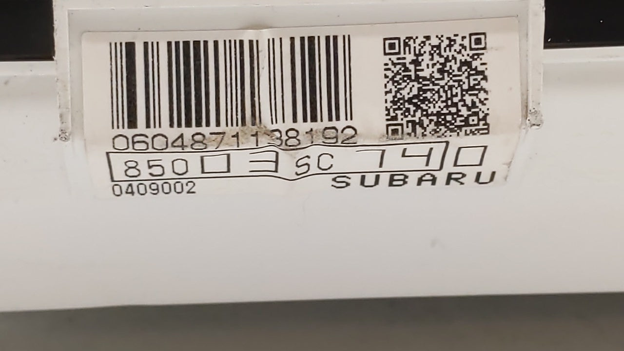 2012-2013 Subaru Forester Instrument Cluster Speedometer Gauges P/N:85003SC740 85003SC730 Fits 2012 2013 OEM Used Auto Parts - Oemusedautoparts1.com