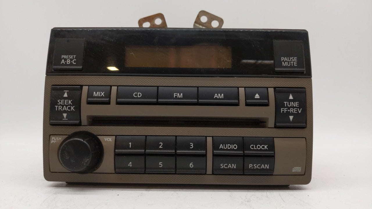 2005-2006 Nissan Altima Radio AM FM Cd Player Receiver Replacement P/N:28185 ZB10A 28185 ZB001 Fits 2005 2006 OEM Used Auto Parts - Oemusedautoparts1.com