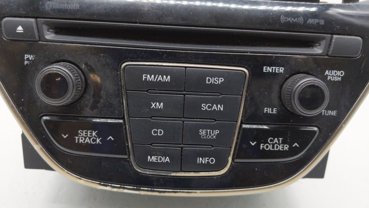 2013 Hyundai Genesis Radio AM FM Cd Player Receiver Replacement P/N:96180-2M117YHG Fits OEM Used Auto Parts - Oemusedautoparts1.com