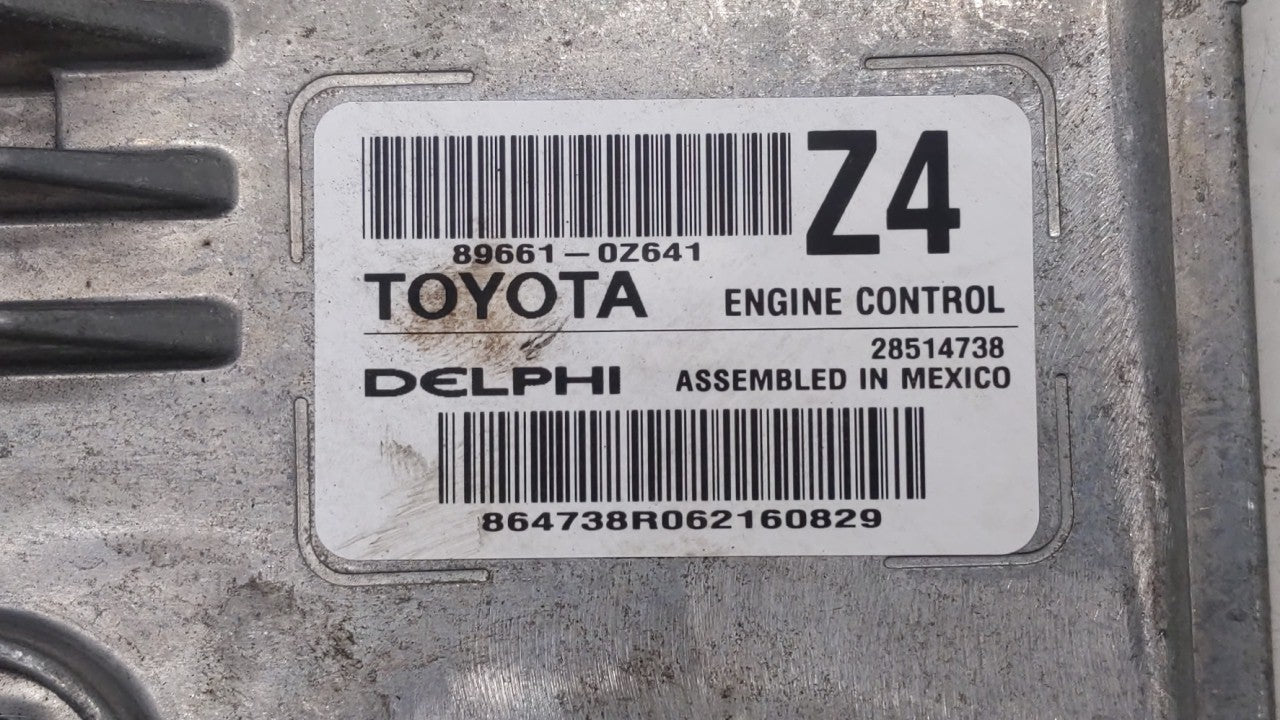 2016 Toyota Corolla PCM Engine Computer ECU ECM PCU OEM P/N:89661-0Z641 Fits OEM Used Auto Parts - Oemusedautoparts1.com