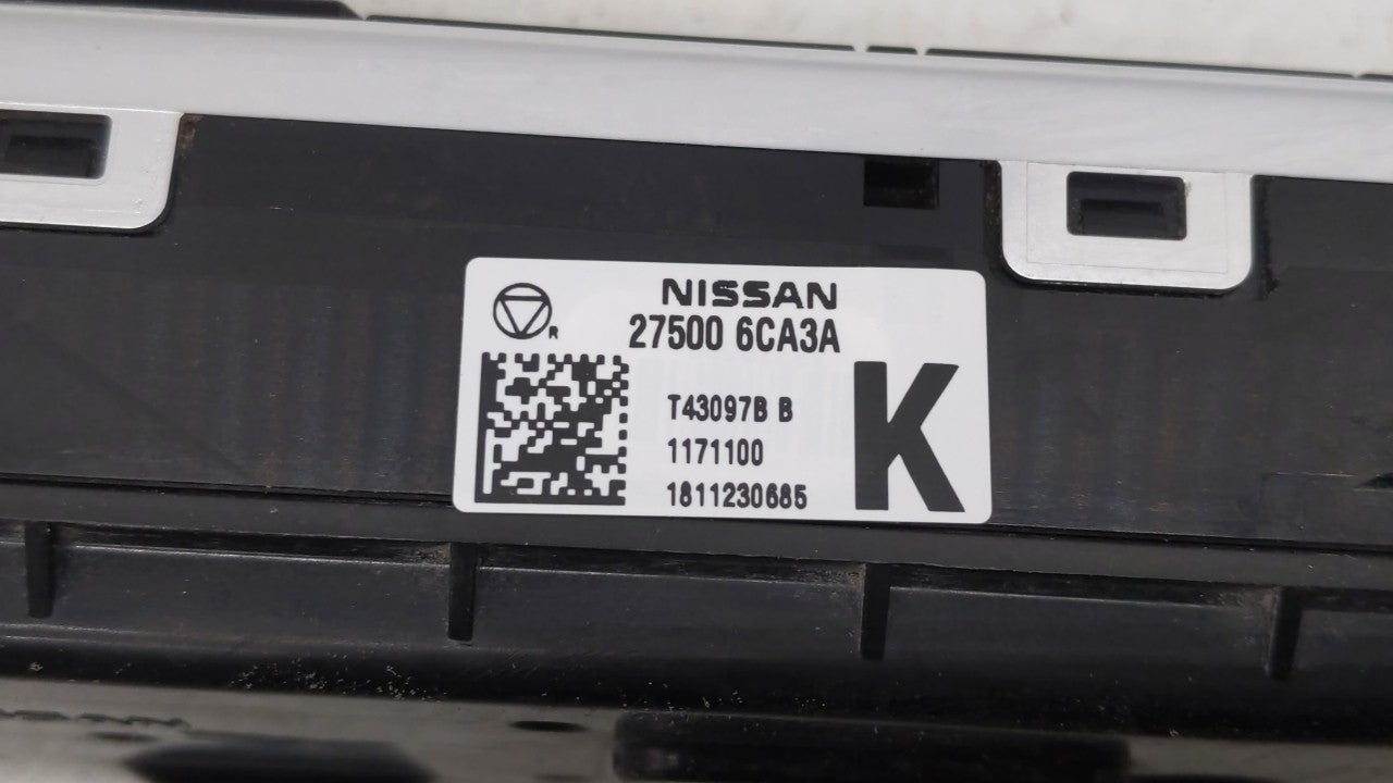 2019 Nissan Altima Climate Control Module Temperature AC/Heater Replacement P/N:27500 6CA3A Fits OEM Used Auto Parts - Oemusedautoparts1.com