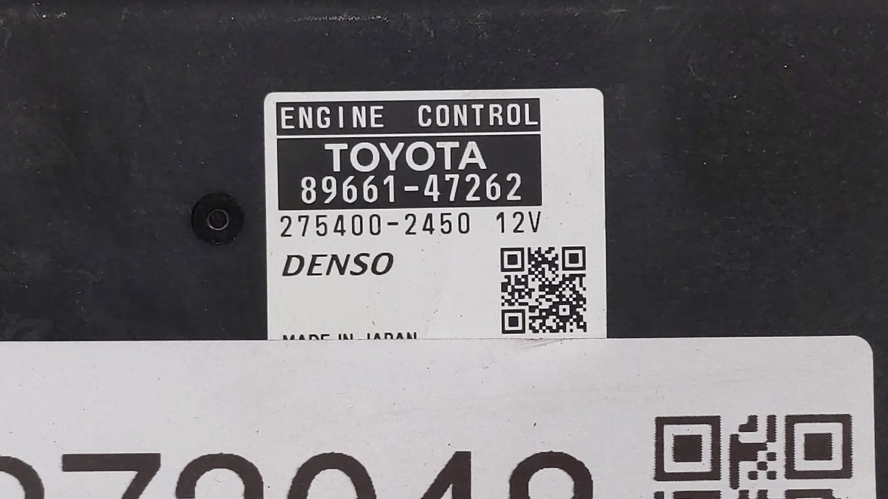 2010 Toyota Prius PCM Engine Computer ECU ECM PCU OEM P/N:89661-47262 89681-47081 Fits OEM Used Auto Parts - Oemusedautoparts1.com