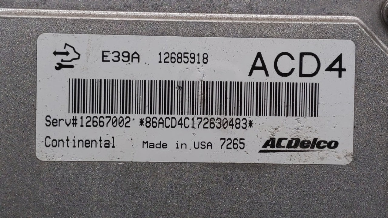 2017-2019 Chevrolet Impala PCM Engine Computer ECU ECM PCU OEM P/N:12666068 12667002 Fits 2017 2018 2019 OEM Used Auto Parts - Oemusedautoparts1.com