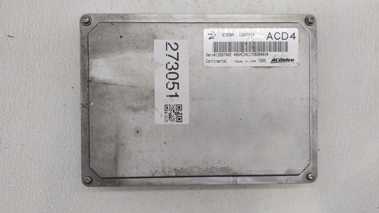 2017-2019 Chevrolet Impala PCM Engine Computer ECU ECM PCU OEM P/N:12666068 12667002 Fits 2017 2018 2019 OEM Used Auto Parts - Oemusedautoparts1.com