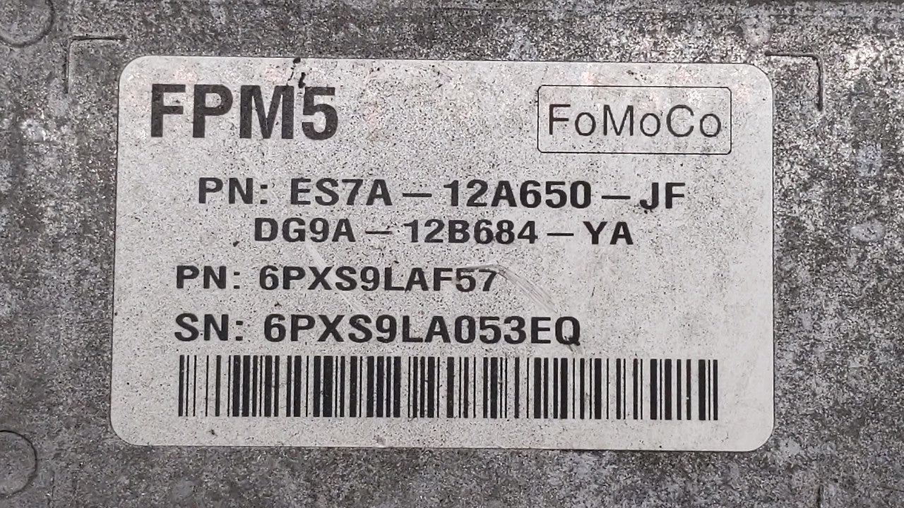 2015 Ford Fusion PCM Engine Computer ECU ECM PCU OEM P/N:ES7A-12A650-GG GS7A-12A650-XB Fits 2014 2016 OEM Used Auto Parts - Oemusedautoparts1.com