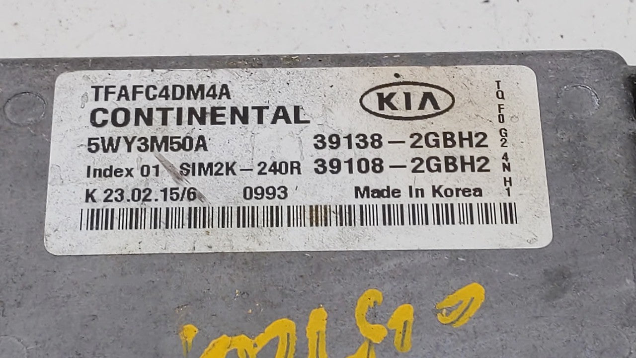 2015 Kia Optima PCM Engine Computer ECU ECM PCU OEM P/N:39138-2GBE6 39138-2GBH2 Fits OEM Used Auto Parts - Oemusedautoparts1.com