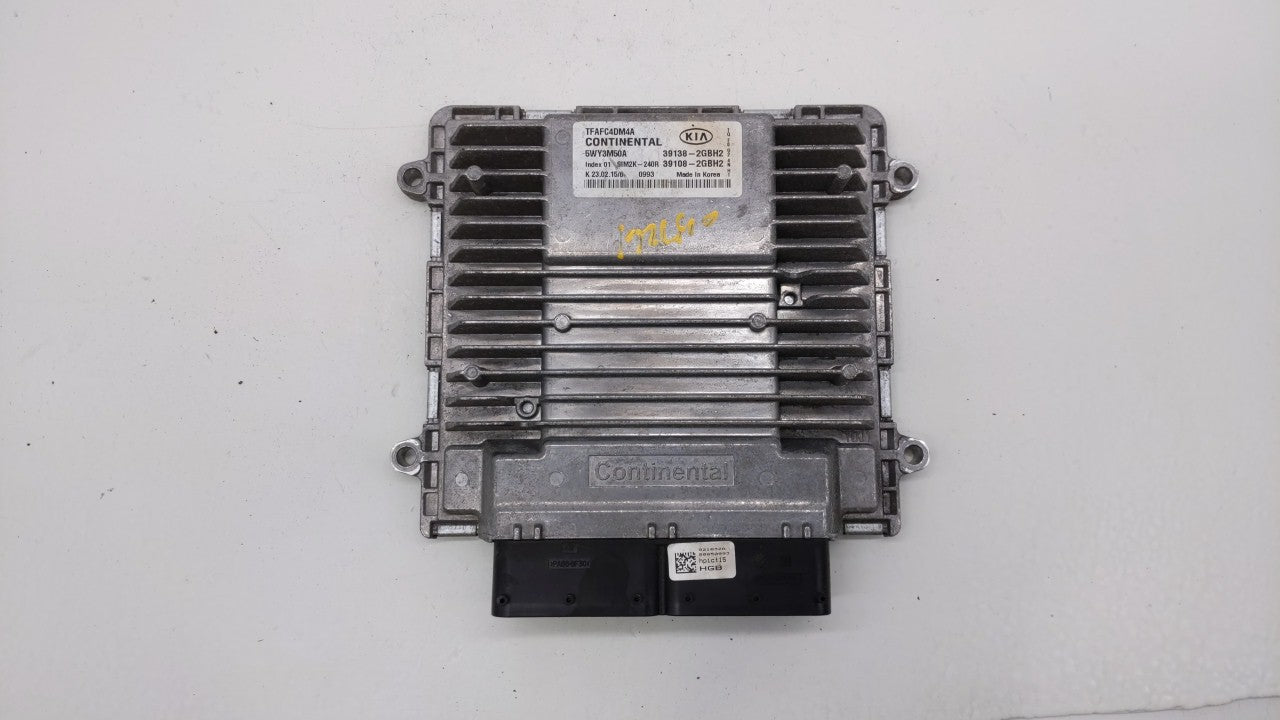 2015 Kia Optima PCM Engine Computer ECU ECM PCU OEM P/N:39138-2GBE6 39138-2GBH2 Fits OEM Used Auto Parts - Oemusedautoparts1.com