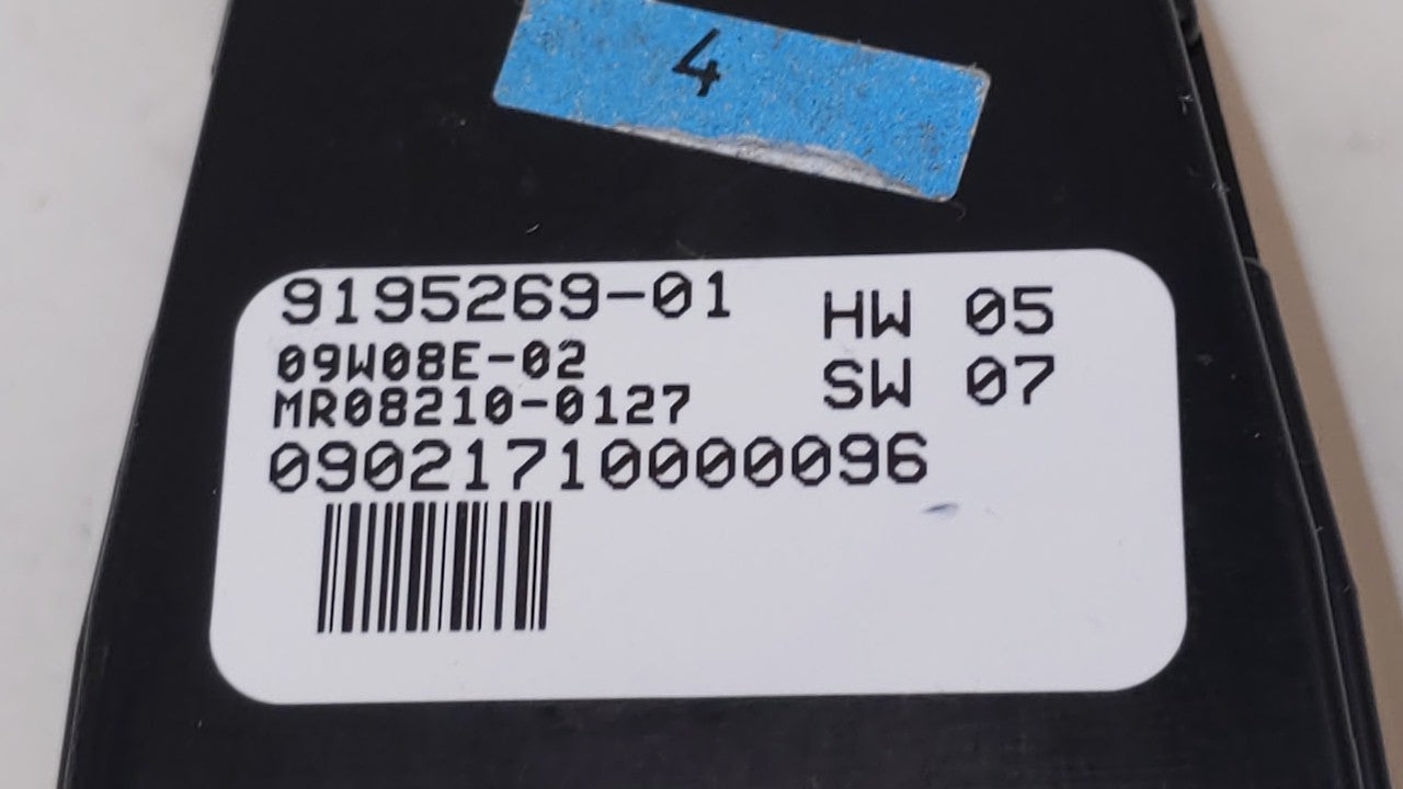 2009-2015 Bmw 750i Master Power Window Switch Replacement Driver Side Left P/N:9163611 9258898 Fits OEM Used Auto Parts - Oemusedautoparts1.com