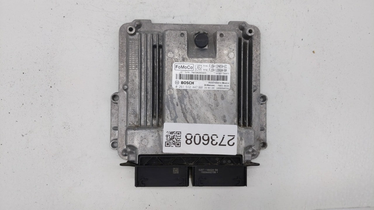 2013-2015 Ford Escape PCM Engine Computer ECU ECM PCU OEM P/N:FJ5A-12A650-EC DJ5A-12A650-ABB Fits 2013 2014 2015 OEM Used Auto Parts - Oemusedautoparts1.com