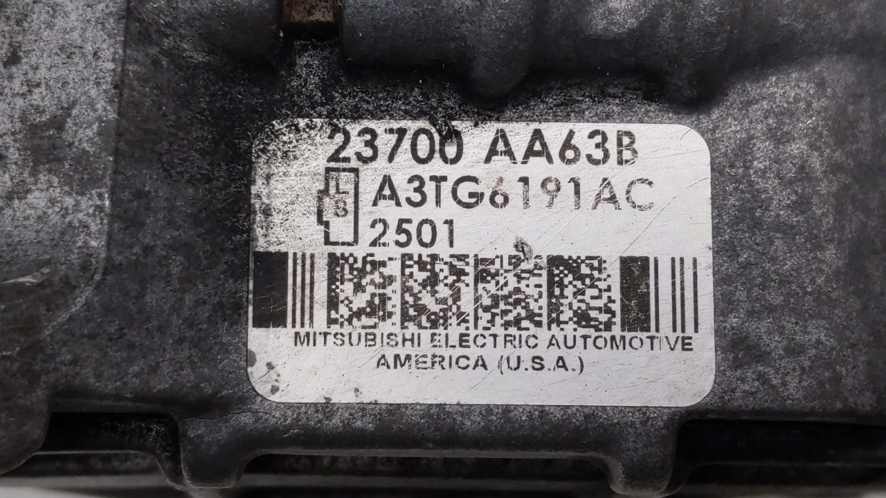 2010-2012 Subaru Legacy Alternator Replacement Generator Charging Assembly Engine OEM P/N:23700 AA63A 23700 AA63B Fits OEM Used Auto Parts - Oemusedautoparts1.com