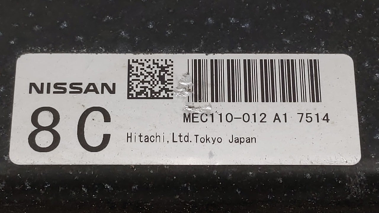 2007 Nissan Altima PCM Engine Computer ECU ECM PCU OEM P/N:MEC110-011 A1 Fits OEM Used Auto Parts - Oemusedautoparts1.com